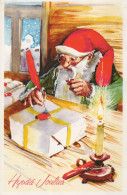 PAPÁ NOEL NAVIDAD Fiesta Vintage Tarjeta Postal CPSMPF #PAJ474.ES - Santa Claus