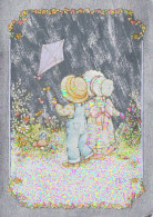 NIÑOS Escena Paisaje LENTICULAR 3D Vintage Tarjeta Postal CPSM #PAZ116.ES - Scènes & Paysages