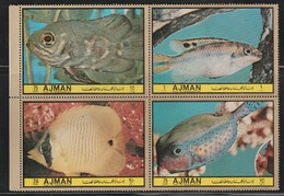 AJMAN - N°1758/61 ** (1972) Poissons - Ajman