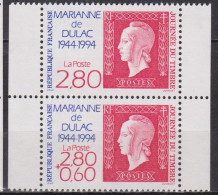 Marianne De Dulac - FRANCE - Cinquantenaire, Paire De Carnet  - N° 2864+2863a **  - 1994 - Unused Stamps