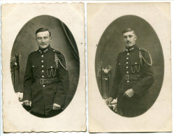 Militaria * LOT 2 PHOTO Carte Anciennes * Portraits Soldats Militaires Du 20e Bataillon Régiment Chasseurs à Pied Alpins - Personaggi