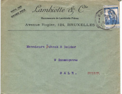 (01) Belgique N° 125  Sur Enveloppe écrite De Bruxelles Vers Bale Suisse - Lettres & Documents
