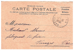 1914   CP  CAD De VARAGES  Franchise Militaire - Cartas & Documentos