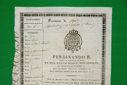 D-IT Passaporto POZZUOLI (Napoli) 1834 Regno Delle Due Sicilie Passport Reisepass - Historical Documents