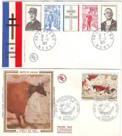 LOT DE 4 ENVELOPPES PREMIER JOUR - Grotte De Lascaux - UNESCO CHARLES DE GAULLE - 1960-1969