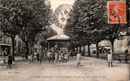 Givors Kiosque Place De L'Hôtel-de-Ville Kiosk Chiosco Rhône 69700 Cpa Voyagée En 1916 En TB.Etat - Givors