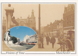 Visions Of Time, Market Street Manchester - Lancashire - Unused Postcard - Lan3 - Manchester