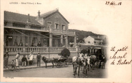 Givors Kiosque Hôtel Villard à Bans Attelage Cheval Horse Cavallo Hotel Rhône 69700 Dos Non Divisé Cpa Voyagée TB.E - Givors