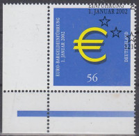 Deutschland Mi.Nr.2234 Einführung Des Euro 1.1.2002 ( Eckstück) - Gebruikt