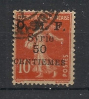 SYRIE - 1920-22 - N°YT. 58 - Type Semeuse 50c Sur 10c Rouge - Oblitéré / Used - Used Stamps