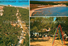 73611620 Zaton Fliegeraufnahme JTP Turisthotel Autocamp Zaton Spielplatz  - Kroatien