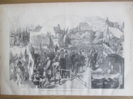 1884  SUISSE Inauguration  Du La Statue  Du General DUFOUR  A GENEVE - Prints & Engravings