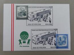 Österreich Pro Juventute - Mit Sonderstempel 19. 3. 1983 St. Pölten, Werbe Und Informatiomsbusse Im Einsatz (Nr.1317) - Other & Unclassified