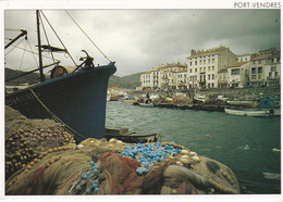 CPSM PORT VENDRES UN JOUR DE TEMPETE SUR LE PORT CATALAN - Port Vendres