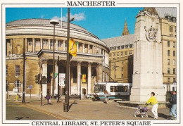 Central Library, St Peters Square, Manchester - Lancashire - Unused Postcard - Lan3 - Manchester