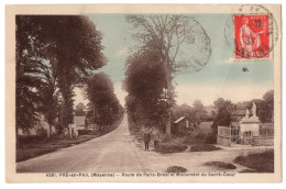 CPA 53 - PRE-EN-PAIL (Mayenne) - 4281. Route De Paris-Brest Et Monument Du Sacré-Coeur - Ed. A. Dolbeau - Pre En Pail