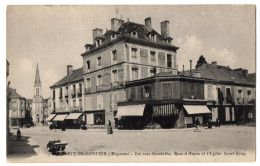 CPA 53 - CHATEAU GONTIER (Mayenne) - Les Rues Gambetta, René-d'Anjou Et L'Eglise Saint-Rémy - Ed. Artaud Et Nozais - Chateau Gontier