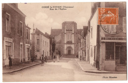 CPA 53 - COSSE LE VIVIEN (Mayenne) - Rue De L'Eglise - Photo Mauxion - Autres & Non Classés