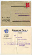 Germany 1929 Cover W/ Letter; Weener (Ems) - Blau & Thun, Schuhwaren-Grosshandlung; 15pf. President Hindenburg - Briefe U. Dokumente