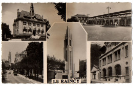 CPSM PF 93 - LE RAINCY (Seine St Denis) - Multivues (Hôtel De Ville, Gare, Eglise Et Poste) - Le Raincy