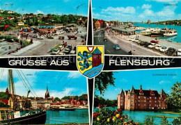 73611161 Flensburg ZOB Foerdebruecke Hafen Gluecksburger Schloss Flensburg - Flensburg