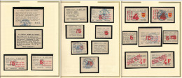 1953 Grève Des P.T.T Saumur, Ensemble De 18 Timbres Vignettes Affranchissants Les Lettres Pendant Les Grèves. - Marken