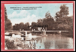 30 - BESSEGES ---Nouvelle Passerelle Sur La Céze -Commune De Foussiguargues Aux Buis--cpsm --colorisée--animé - Bessèges