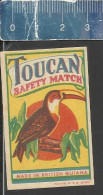 TOUCAN SAFETY MATCHES - OLD VINTAGEMATCHBOX LABEL MADE IN BRITISH GUIANA - Matchbox Labels