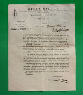 D-IT PNF 1934 Firma Autografa Del Ministro RENATO RICCI Su Lettera Intestata Opera Balilla - Documents Historiques