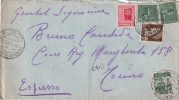 RSI 1945 Espresso Lettera Affrancata 1,05 Lire Mista E Gemelli - Poststempel