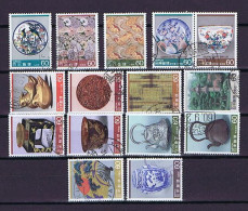 Japan 1984-1986: Handicraft, 15 Diff. Used, 15 Versch. Gestempelt - Usati