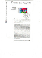 NOTICE PHILATELIQUE 1er Jour 1999 - Dessine-moi L'an 2000 - Paris - ( Enfants - Colombe ) - Documenten Van De Post