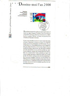 NOTICE PHILATELIQUE 1er Jour 1999 - Dessine-moi L'an 2000 - Paris - ( Enfants - Colombe ) - Documentos Del Correo