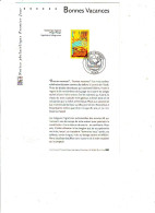 NOTICE PHILATELIQUE 1er Jour 2000 - BONNES VACANCES - ( Timbre - Palmier - Hamac - Soleil ) - Documents Of Postal Services