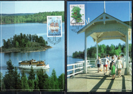 SUOMI FINLAND FINLANDIA FINLANDE 1991 TOURISM COMPLETE SET SERIE COMPLETA MAXI MAXIMUM CARD - Maximumkarten (MC)