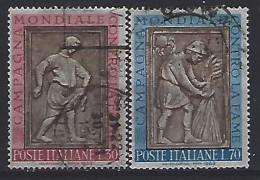 Italy 1963  Kampf Gegen Den Hunger  (o) Mi.1140-1141 - 1961-70: Oblitérés