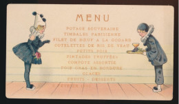 MENU       6 FEVRIER 1910 .     150 X 85 MM                     ZIE SCANS - Menu