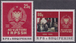 Albania, 1986, 40 Years Of The Socialist Republic Of Albania - Albania