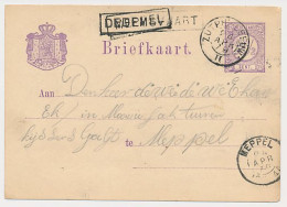 Den Hulst - Trein Haltestempel Dedemsvaart + Meppel 1879 - Lettres & Documents