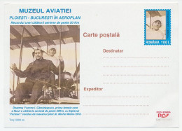 Postal Stationery Romania 2001 Yvonne Camarescu - The Farman - Biplane - Airplanes