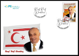 TURKEY 2024  Rauf Denktaş Former President Of Northern Cyprus,Flag,Lawyer,Photography Hobby, FDC Cover (**) - Cartas & Documentos