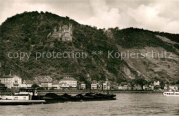 73608518 St Goarshausen Blick Ueber Den Rhein Zur Burg Katz St Goarshausen - Loreley