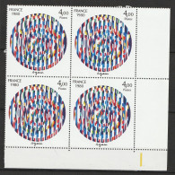 N° 2113 Création PhilatéliqueYaacov Agam: Beau Bloc De 4Timbre Neuf Impeccble, - Nuevos