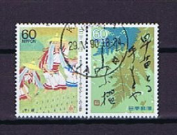 Japan 1987: Michel 1751-1752 Pair Used, Paar Gestempelt - Gebruikt