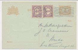 Briefkaart G. 98 / Bijfrankering Den Haag - Breda 1918 - Postwaardestukken