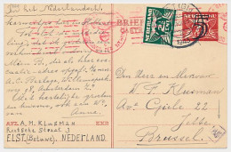 Briefkaart G. 275 B / Bijfrankering Elst - Belgie 1943 - Postwaardestukken