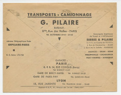 Postal Cheque Cover France 1937 Transportation - Trucking - Other & Unclassified