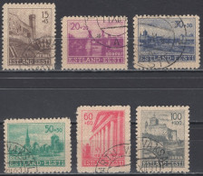 Estonia - WWII German Occupation - Set Of 6 - Architecture - Mi 4~9 - 1941 - Occupation 1938-45