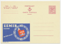 Publibel - Postal Stationery Belgium 1959 Cigarette - Zemir - Clock - Tabac