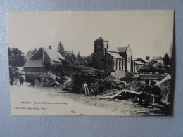 CPA   ARLEUF----VUE DE L'EGLISE ET DE LA PLACE. - Autres & Non Classés